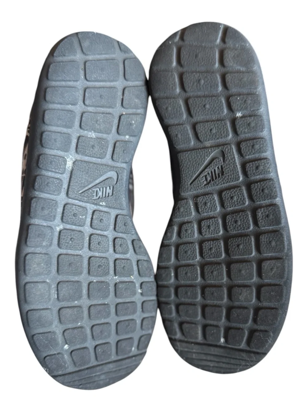 Nike Kids Black & White Geometric Sneakers with Blue Swoosh size 12c